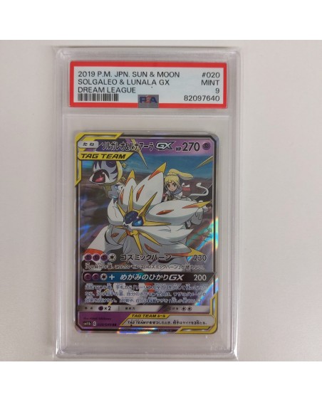 Pokemon PSA 9 Solgaleo e Lunala GX 020/049 RR Dream League Japanese