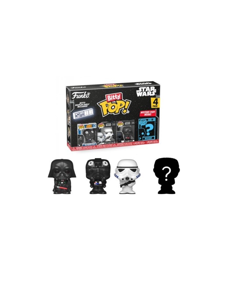 Funko Bitty - 4 Pack Star Wars Darth Vader- Stormtrooper- Tie Fighter Pilot