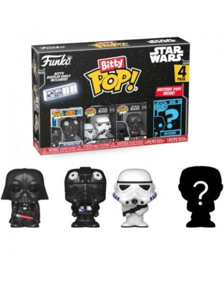Funko Bitty - 4 Pack Star Wars Darth Vader- Stormtrooper- Tie Fighter Pilot