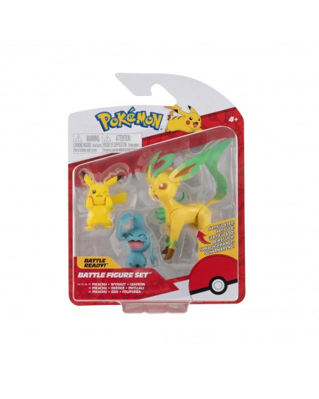 Pokémon: Battle Figure -  Pikachu, Wynaut & Leafeon Mini Figure