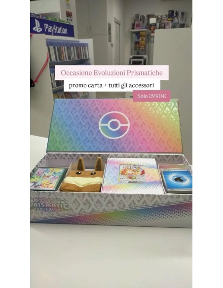 Pokemon Promo UPC Evoluzioni Prismatiche + accessori