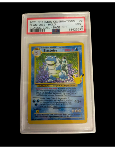 Pokemon PSA 9 Blastoise Holo Classic Collection Base set 2/102