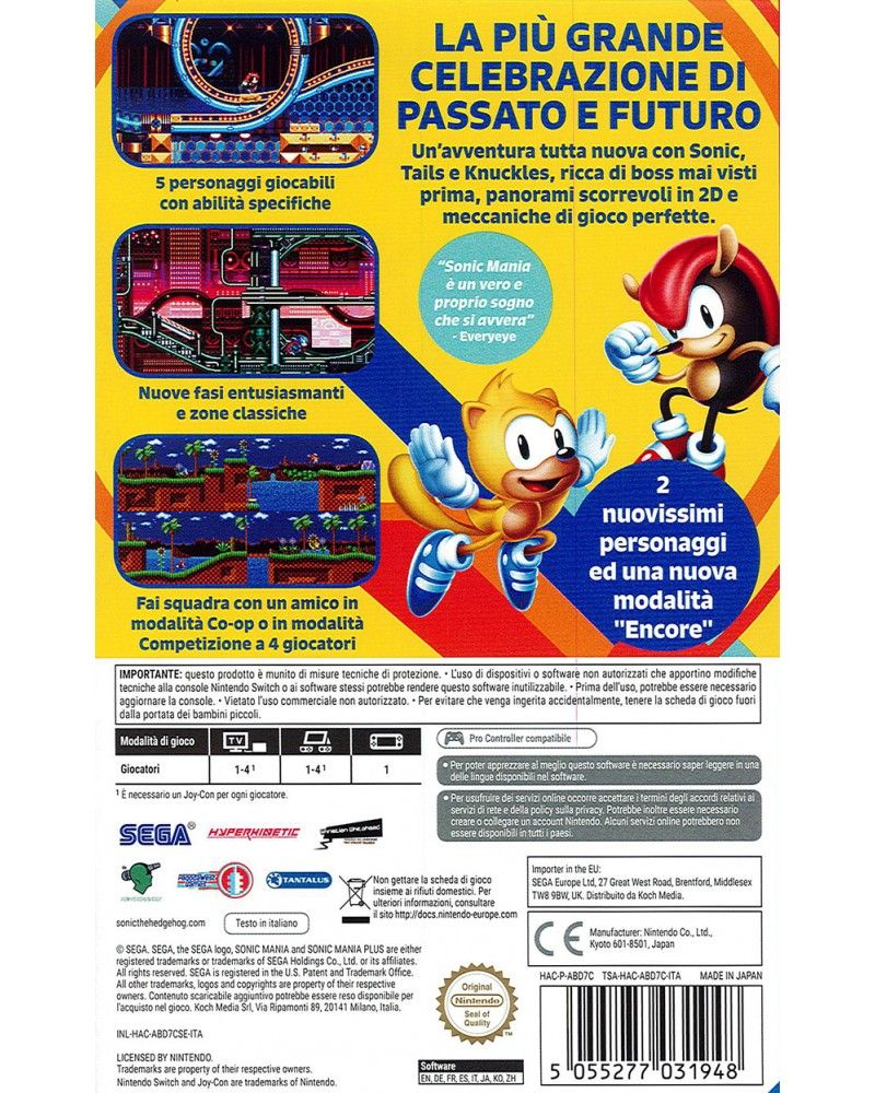 Sonic Mania Plus (SWITCH)