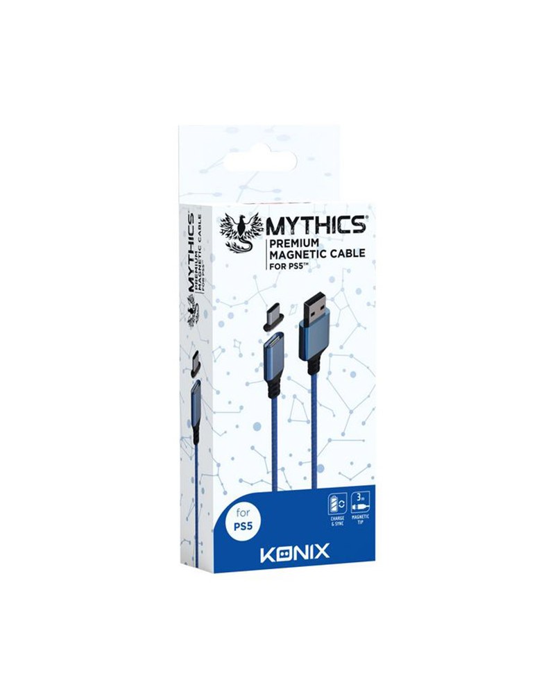 PS5 (Konix Mythics) - Cavo Magnetico - Blu (3 Metri)
