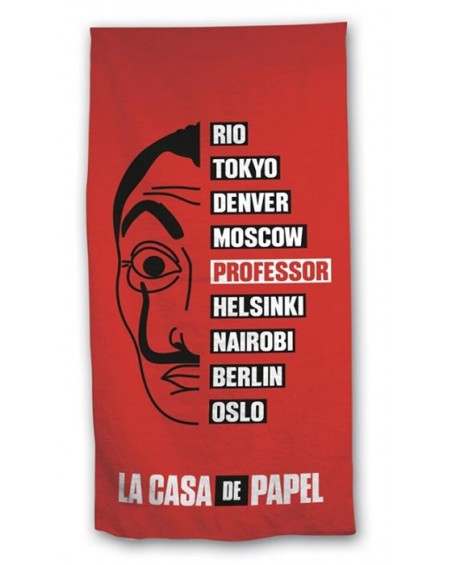 La Casa Di Carta -Telo Mare Rosso La Casa di Carta (70x140Cm)