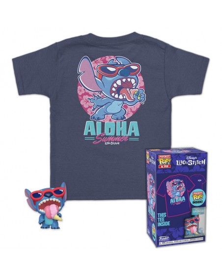 Disney: Funko Mini Pop! & Tee - Summer Stitch (T-Shirt Bambino Tg. XL) 11-12 Anni