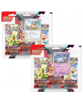 Pokemon Ossidiana Infuocata Blister 3 Buste + 1 Card